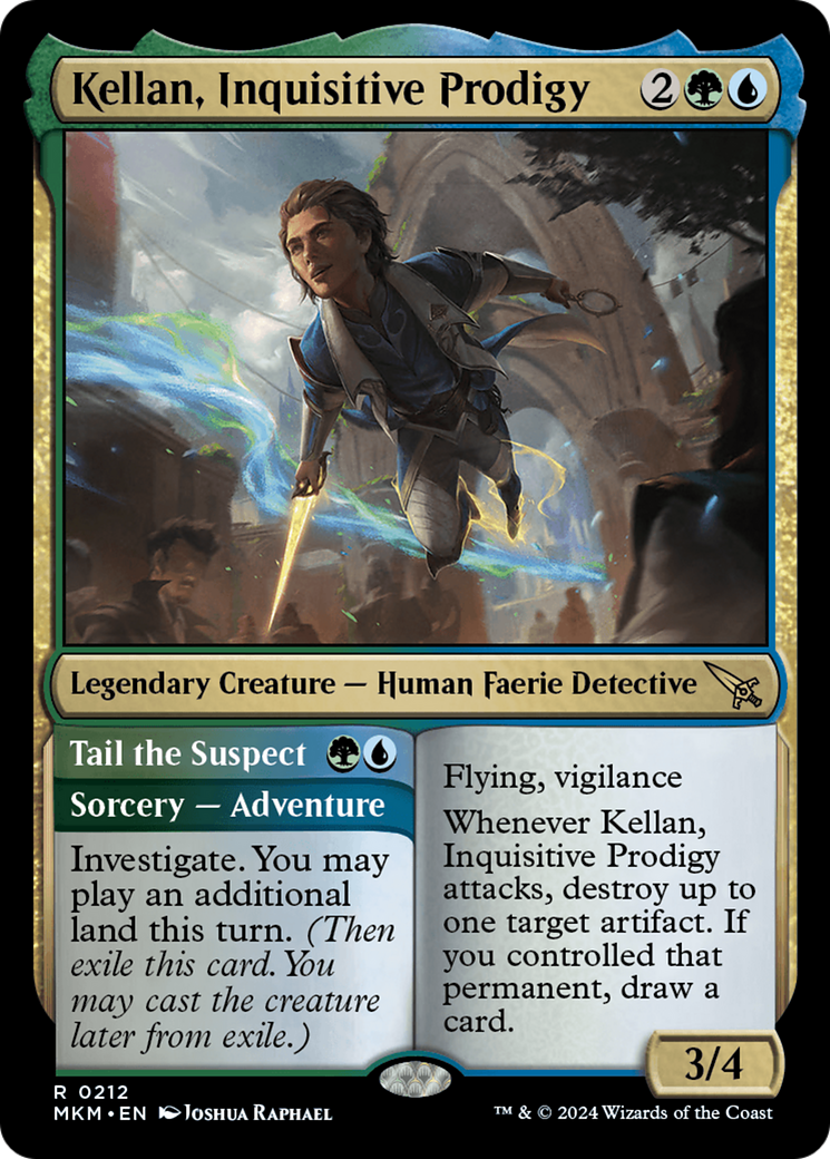 Kellan, Inquisitive Prodigy // Tail the Suspect [Murders at Karlov Manor] | Jomio and Rueliete's Cards and Comics