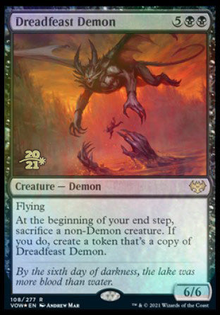 Dreadfeast Demon [Innistrad: Crimson Vow Prerelease Promos] | Jomio and Rueliete's Cards and Comics