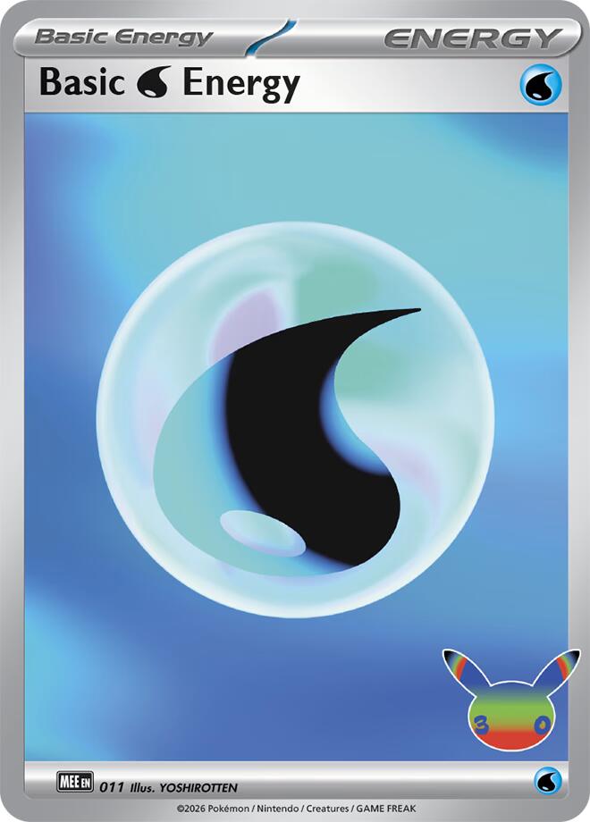 Basic Water Energy (011) (30th Celebration) [Mega Evolution Energies] | Jomio and Rueliete's Cards and Comics