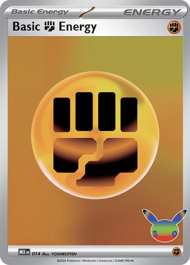 Basic Fighting Energy (014) (30th Celebration) [Mega Evolution Energies] | Jomio and Rueliete's Cards and Comics