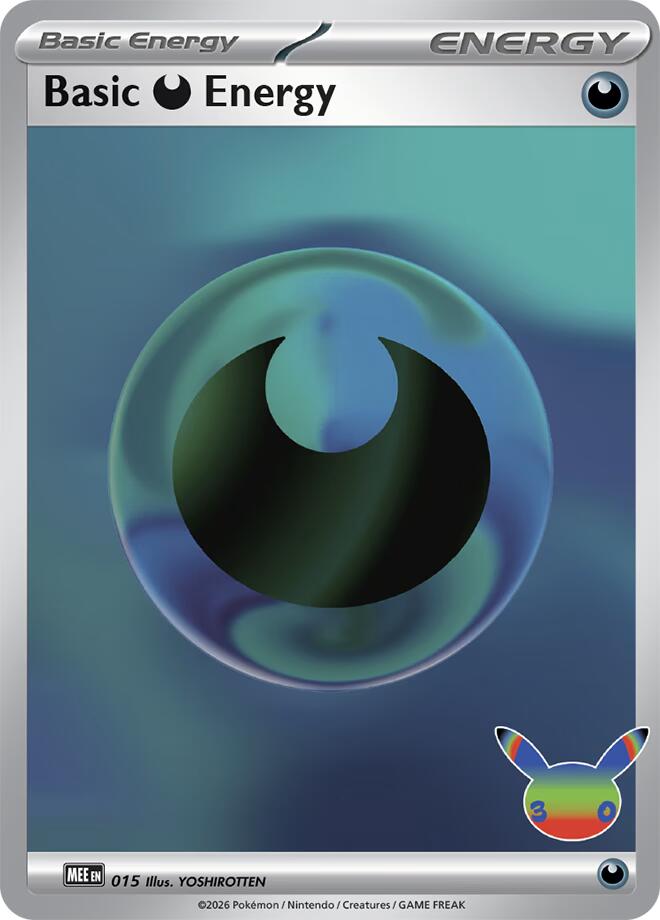 Basic Darkness Energy (015) (30th Celebration) [Mega Evolution Energies] | Jomio and Rueliete's Cards and Comics