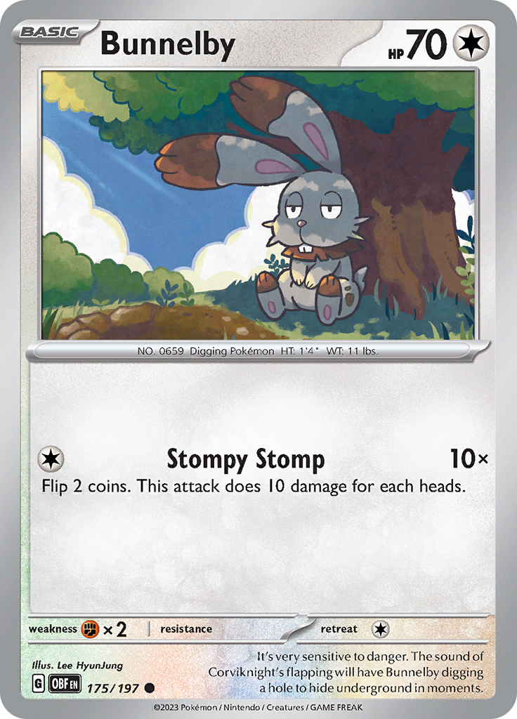 Bunnelby (175/197) [Scarlet & Violet: Obsidian Flames] | Jomio and Rueliete's Cards and Comics