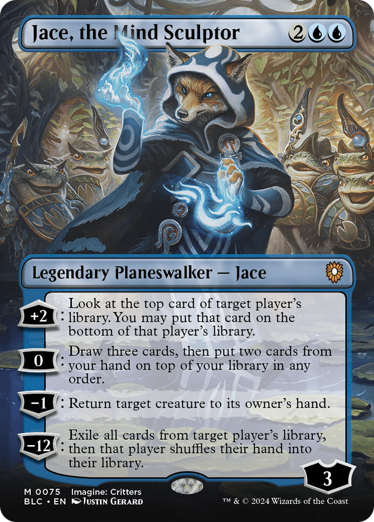 Jace, the Mind Sculptor (Borderless) [Bloomburrow Commander] | Jomio and Rueliete's Cards and Comics