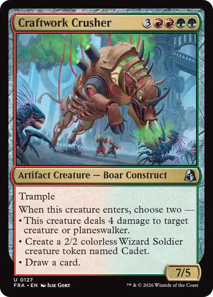 Craftwork Crusher [Reality Fracture] | Jomio and Rueliete's Cards and Comics