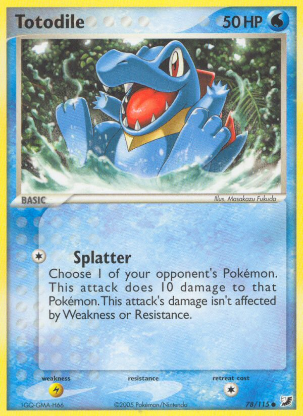 Totodile (78/115) [EX: Unseen Forces] | Jomio and Rueliete's Cards and Comics