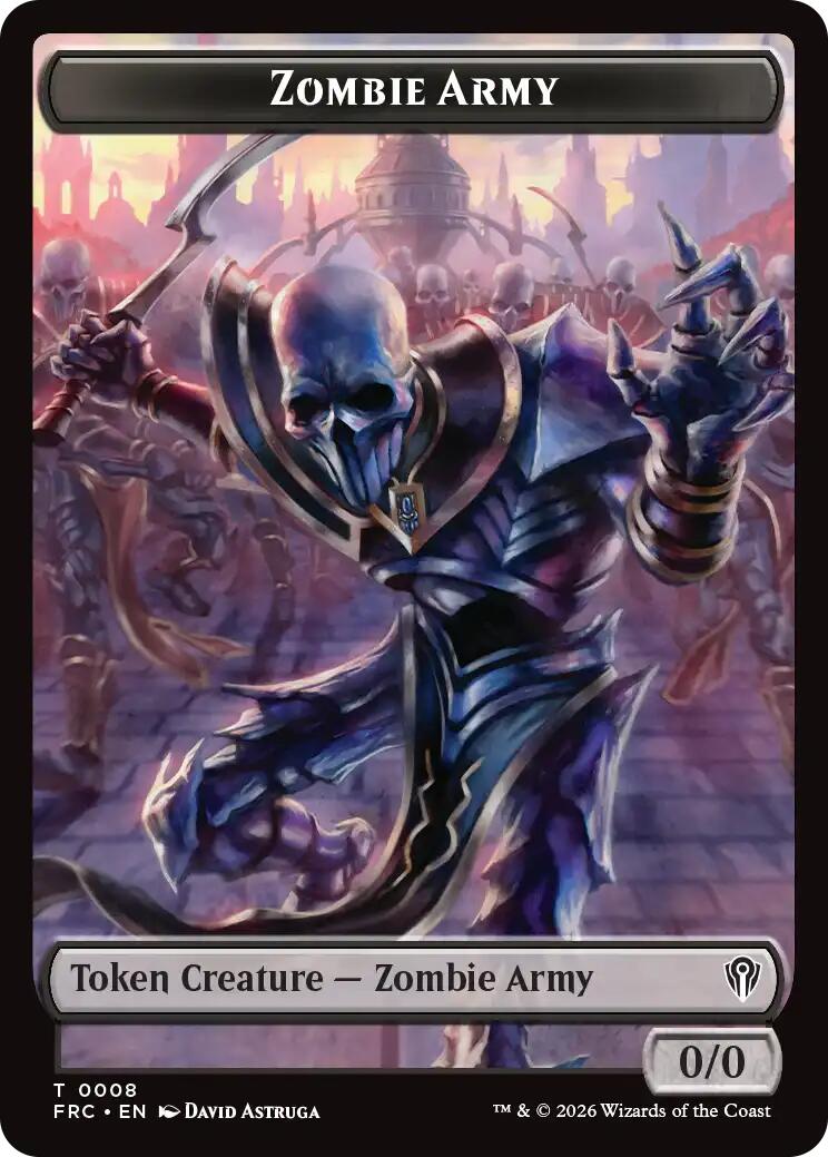 Zombie Army // Goblin Double-Sided Token [Reality Fracture Commander Tokens] | Jomio and Rueliete's Cards and Comics