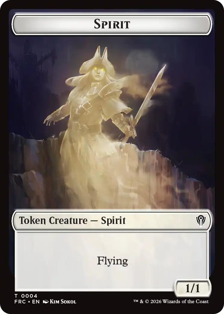 Spirit // Jace Double-Sided Token [Reality Fracture Commander Tokens] | Jomio and Rueliete's Cards and Comics