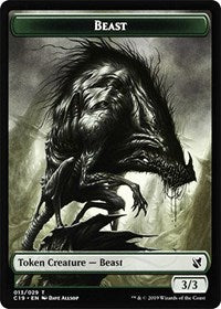 Beast (013) // Wurm Double-Sided Token [Commander 2019 Tokens] | Jomio and Rueliete's Cards and Comics