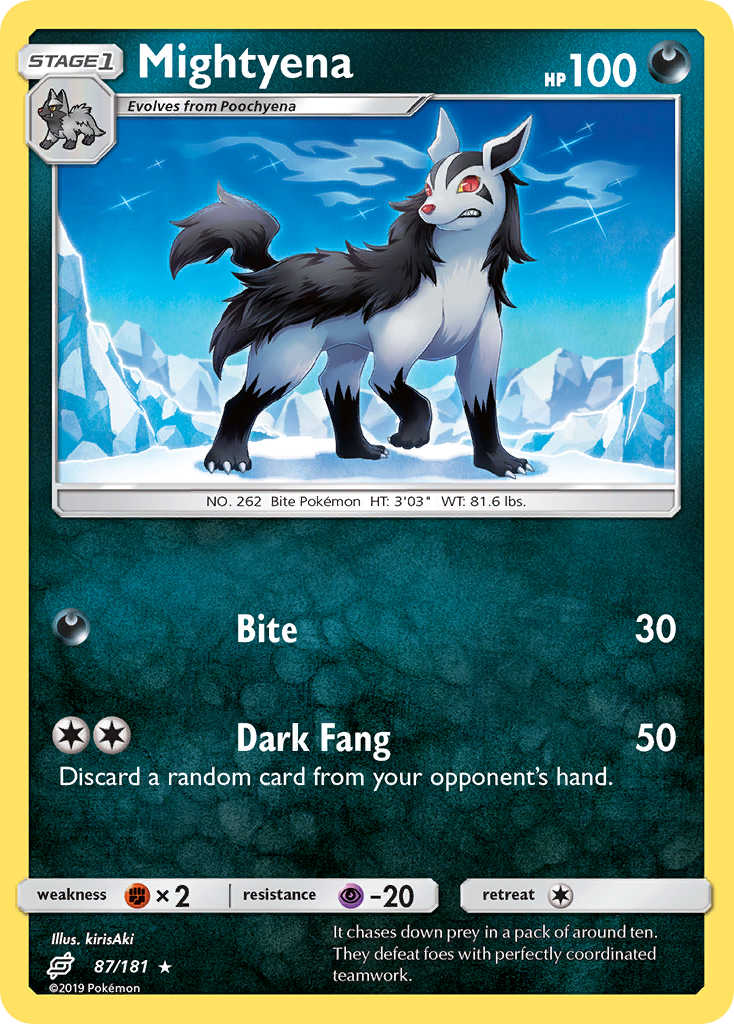 Mightyena (87/181) [Sun & Moon: Team Up] | Jomio and Rueliete's Cards and Comics