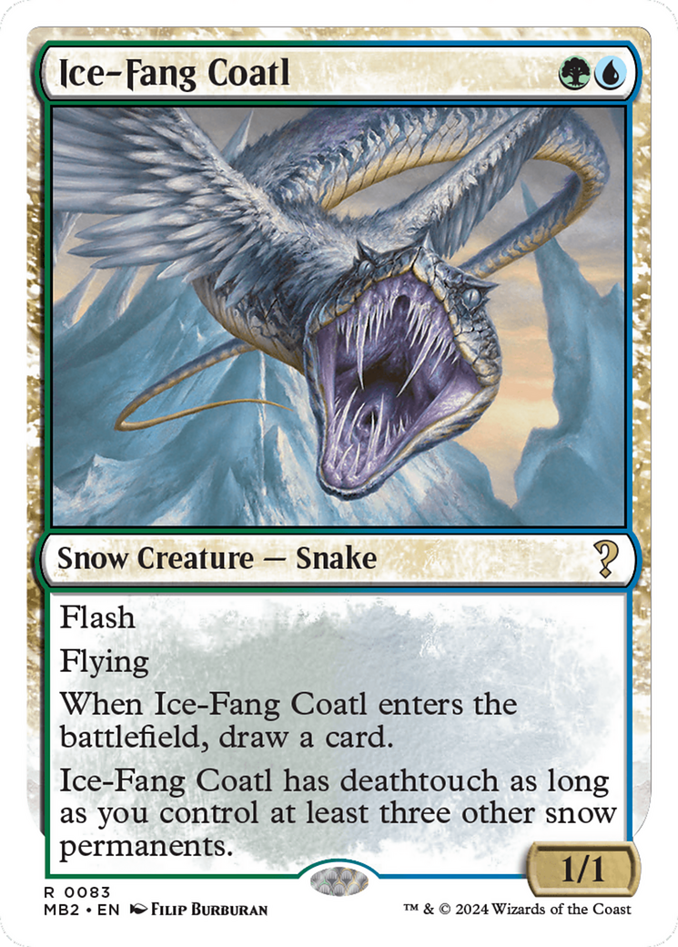 Ice-Fang Coatl (White Border) [Mystery Booster 2] | Jomio and Rueliete's Cards and Comics