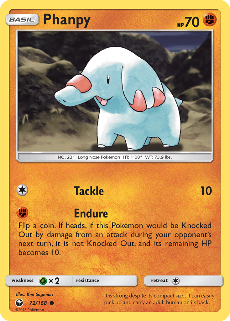 Phanpy (72/168) [Sun & Moon: Celestial Storm] | Jomio and Rueliete's Cards and Comics