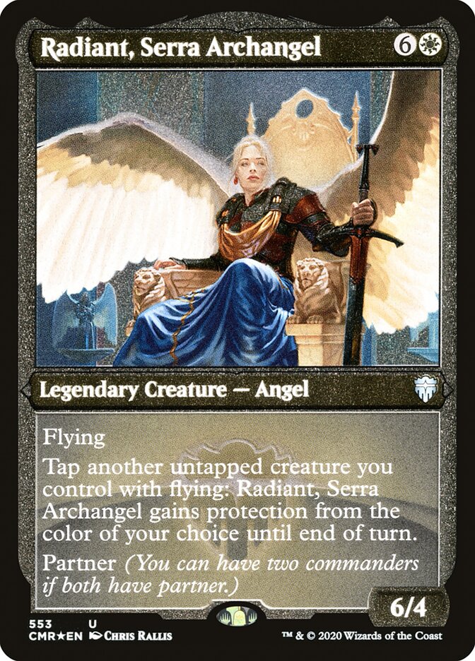 Radiant, Serra Archangel (Etched) [Commander Legends] | Jomio and Rueliete's Cards and Comics