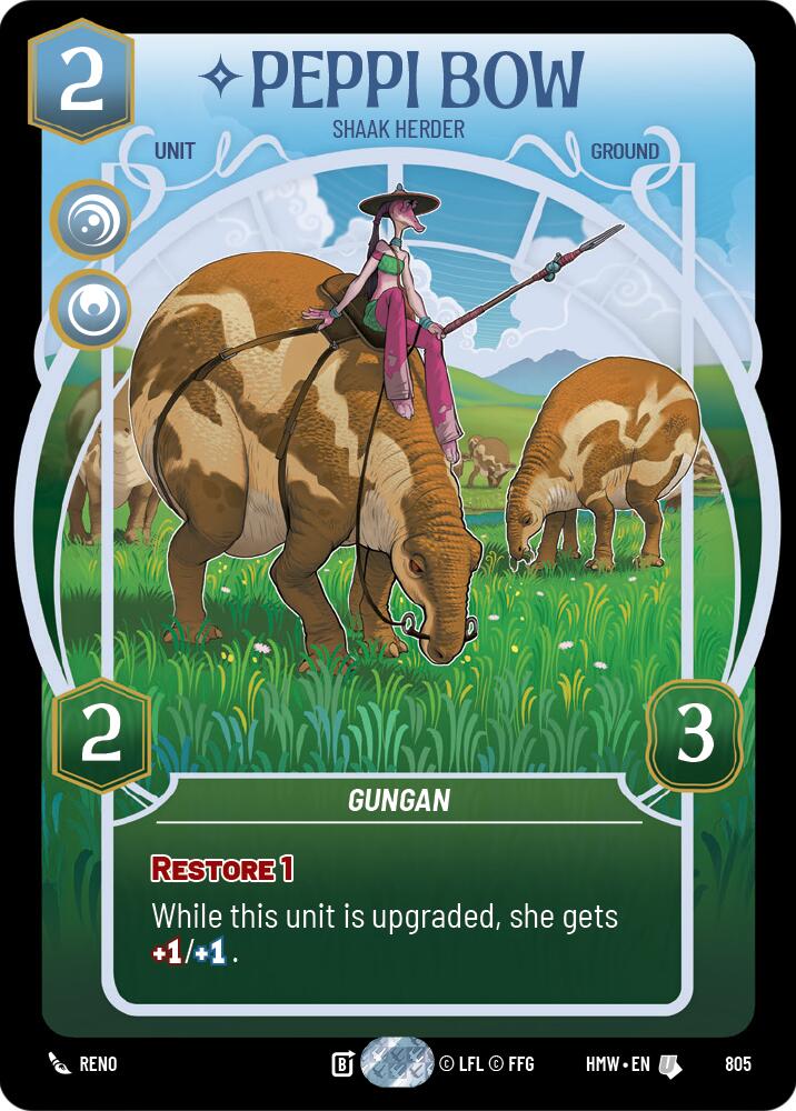 Peppi Bow - Shaak Herder (805) (Prestige) (805) [Homeworlds] | Jomio and Rueliete's Cards and Comics