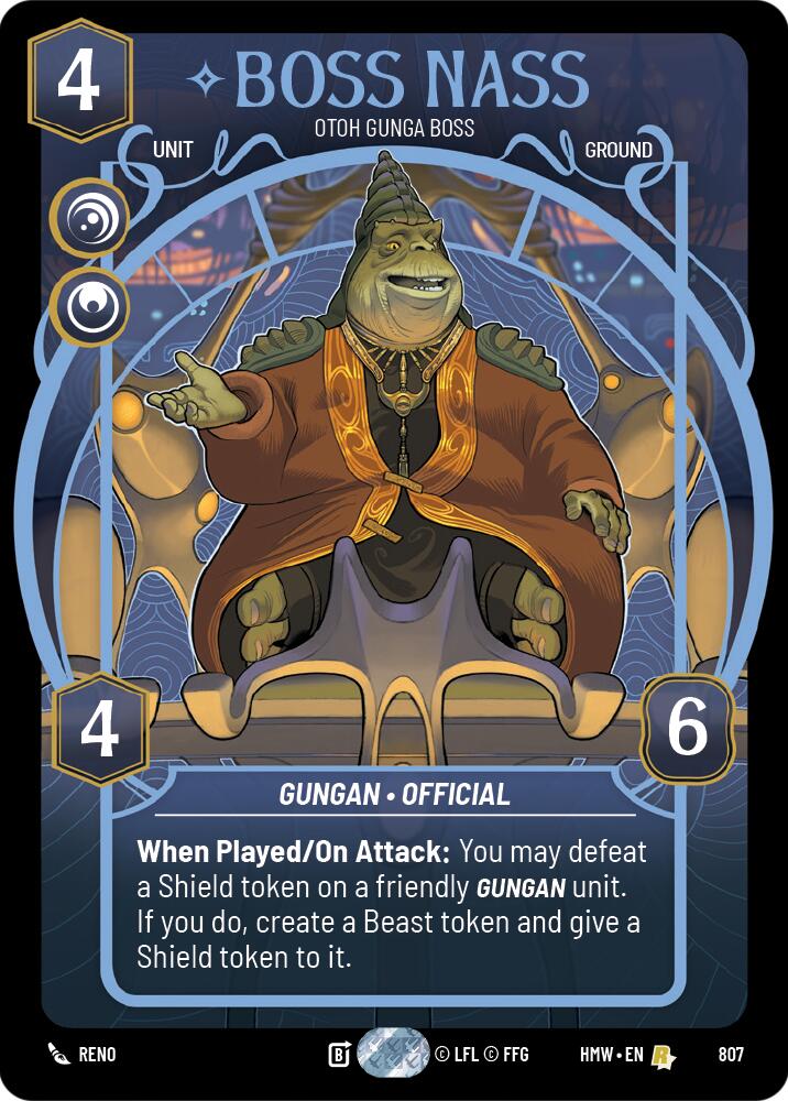 Boss Nass - Otoh Gunga Boss (807) (Prestige) (807) [Homeworlds] | Jomio and Rueliete's Cards and Comics