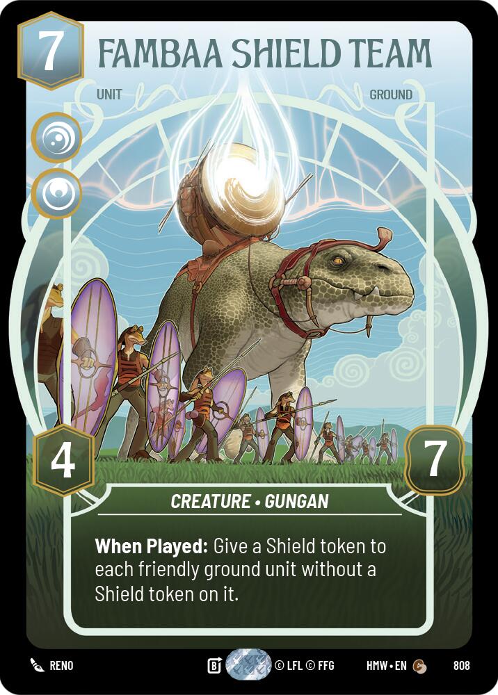 Fambaa Shield Team (808) (Prestige) (808) [Homeworlds] | Jomio and Rueliete's Cards and Comics