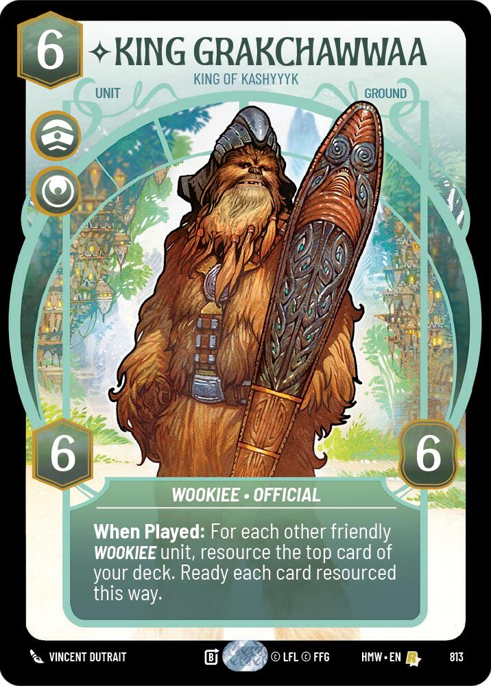 King Grakchawwaa - King of Kashyyyk (813) (Prestige) (813) [Homeworlds] | Jomio and Rueliete's Cards and Comics
