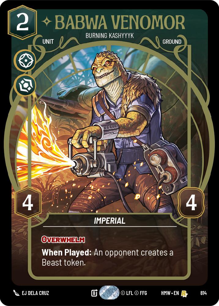 Babwa Venomor - Burning Kashyyyk (814) (Prestige) (814) [Homeworlds] | Jomio and Rueliete's Cards and Comics