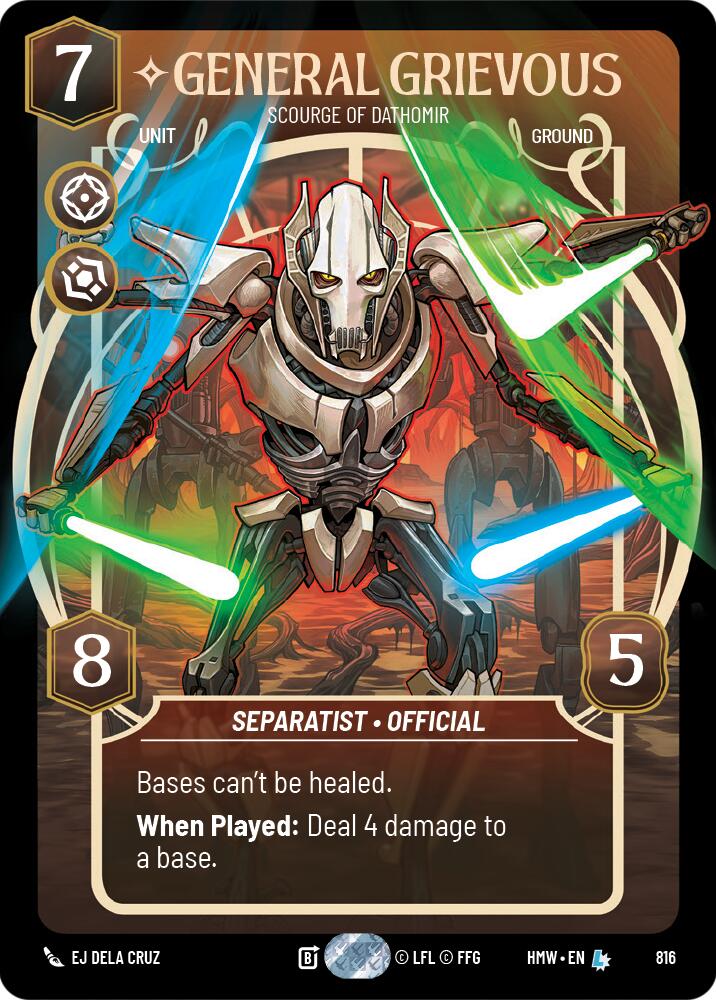 General Grievous - Scourge of Dathomir (816) (Prestige) (816) [Homeworlds] | Jomio and Rueliete's Cards and Comics