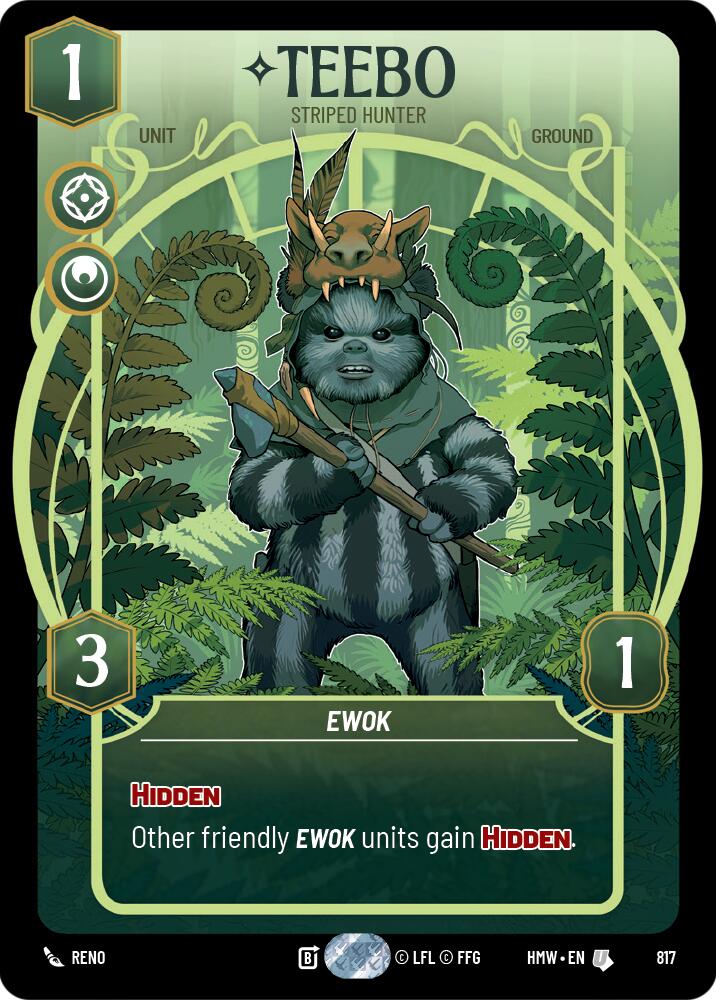 Teebo - Striped Hunter (817) (Prestige) (817) [Homeworlds] | Jomio and Rueliete's Cards and Comics