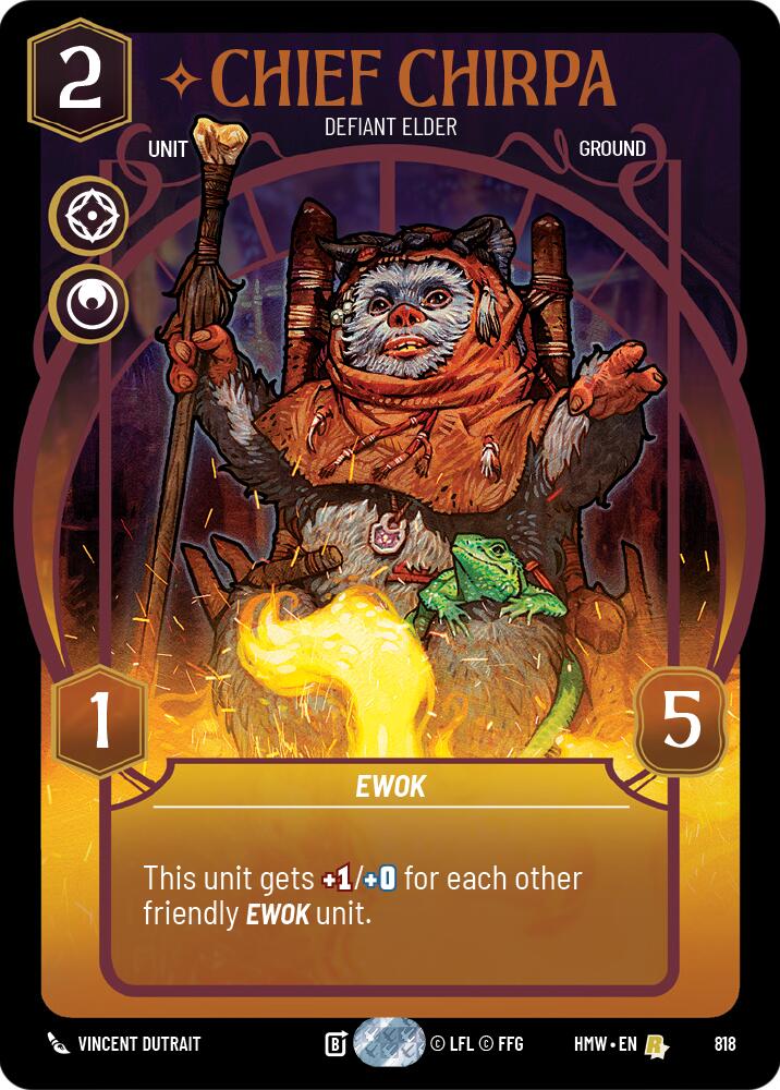Chief Chirpa - Defiant Elder (818) (Prestige) (818) [Homeworlds] | Jomio and Rueliete's Cards and Comics