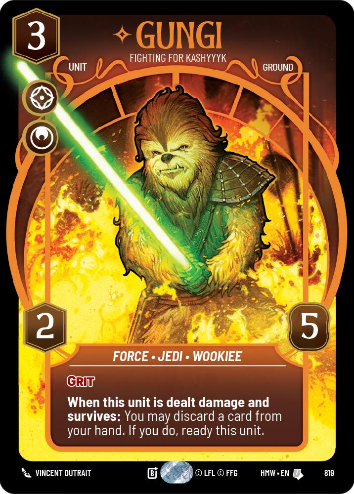 Gungi - Fighting for Kashyyyk (819) (Prestige) (819) [Homeworlds] | Jomio and Rueliete's Cards and Comics