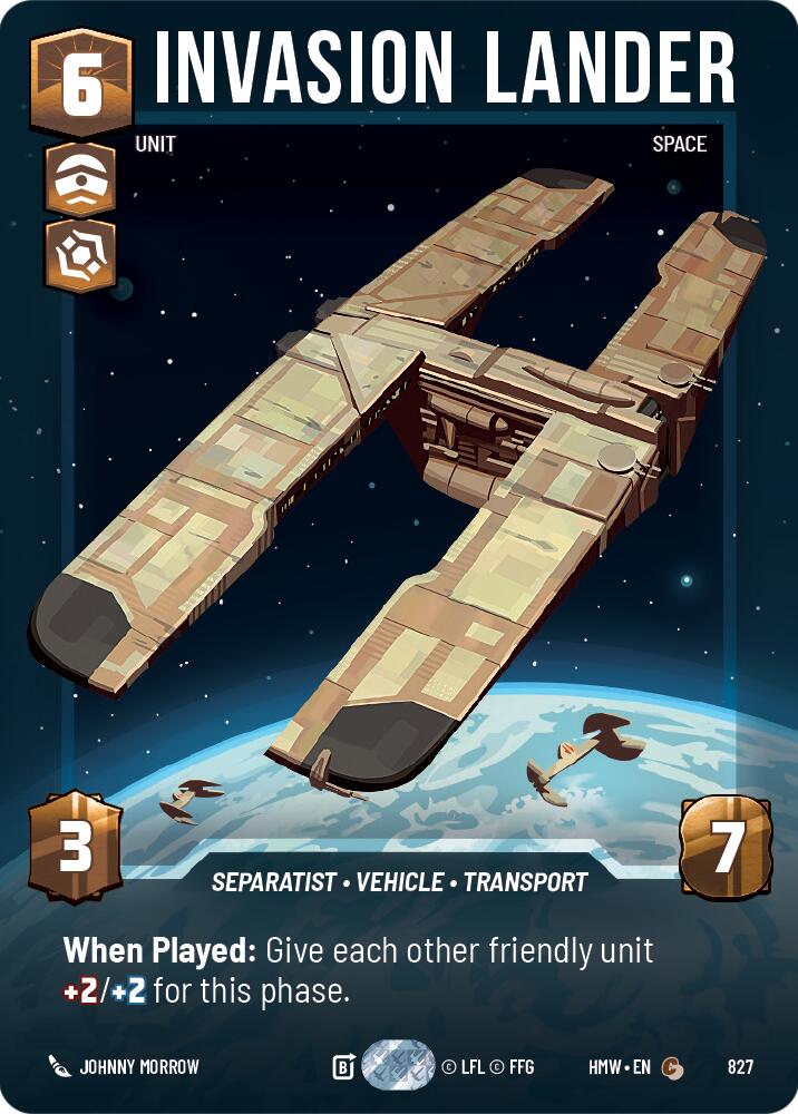 Invasion Lander (827) (Prestige) (827) [Homeworlds] | Jomio and Rueliete's Cards and Comics