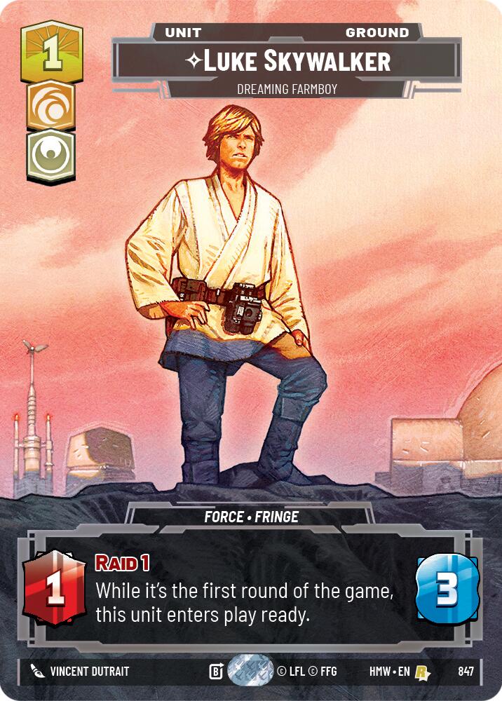 Luke Skywalker - Dreaming Farmboy (847) (Prestige) (847) [Homeworlds] | Jomio and Rueliete's Cards and Comics