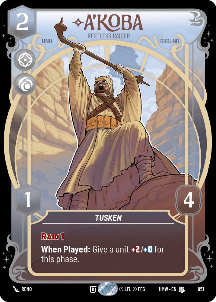 A'Koba - Restless Raider (851) (Prestige Foil) (851) [Homeworlds] | Jomio and Rueliete's Cards and Comics