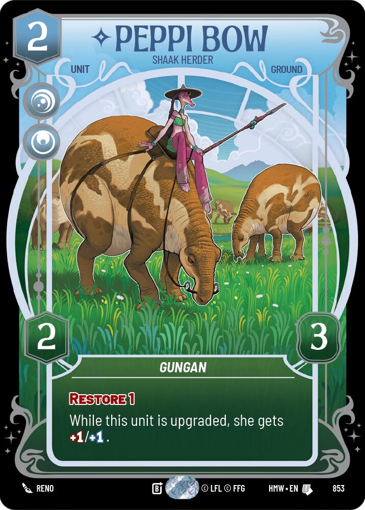 Peppi Bow - Shaak Herder (853) (Prestige Foil) (853) [Homeworlds] | Jomio and Rueliete's Cards and Comics
