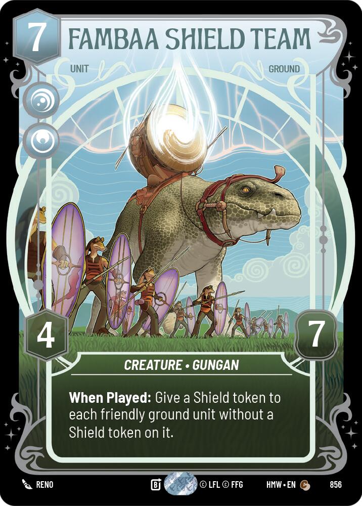 Fambaa Shield Team (856) (Prestige Foil) (856) [Homeworlds] | Jomio and Rueliete's Cards and Comics