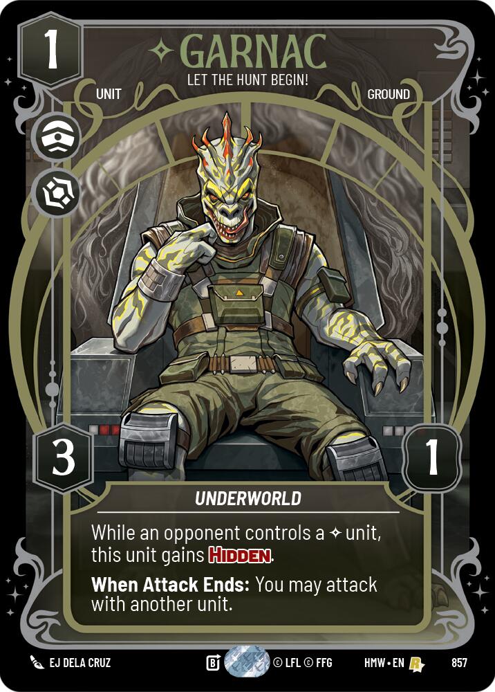 Garnac - Let the Hunt Begin! (857) (Prestige Foil) (857) [Homeworlds] | Jomio and Rueliete's Cards and Comics