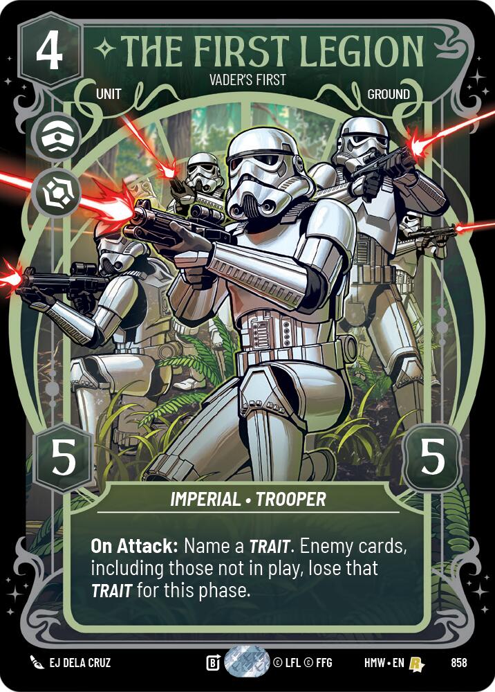 The First Legion - Vader's Fist (858) (Prestige Foil) (858) [Homeworlds] | Jomio and Rueliete's Cards and Comics