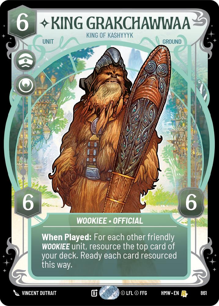 King Grakchawwaa - King of Kashyyyk (861) (Prestige Foil) (861) [Homeworlds] | Jomio and Rueliete's Cards and Comics