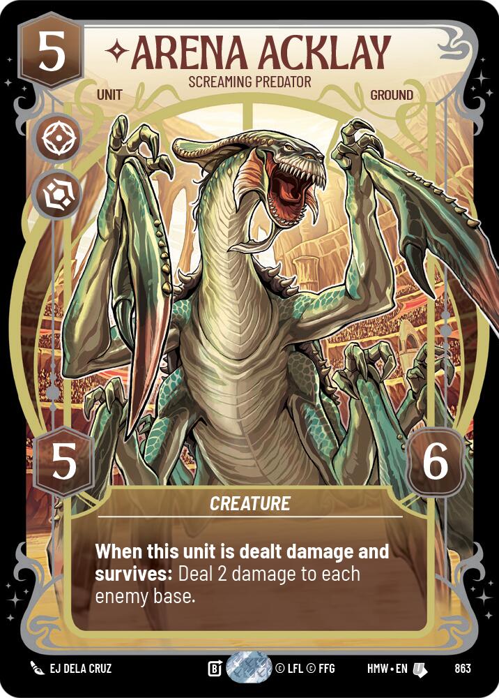 Arena Acklay - Screaming Predator (863) (Prestige Foil) (863) [Homeworlds] | Jomio and Rueliete's Cards and Comics