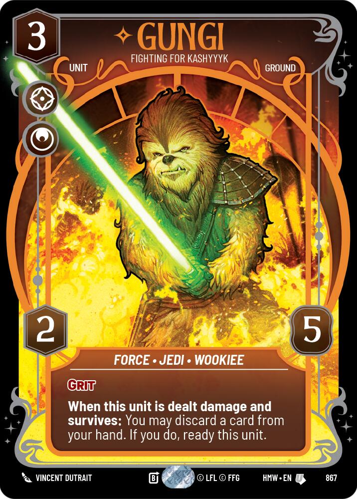 Gungi - Fighting for Kashyyyk (867) (Prestige Foil) (867) [Homeworlds] | Jomio and Rueliete's Cards and Comics