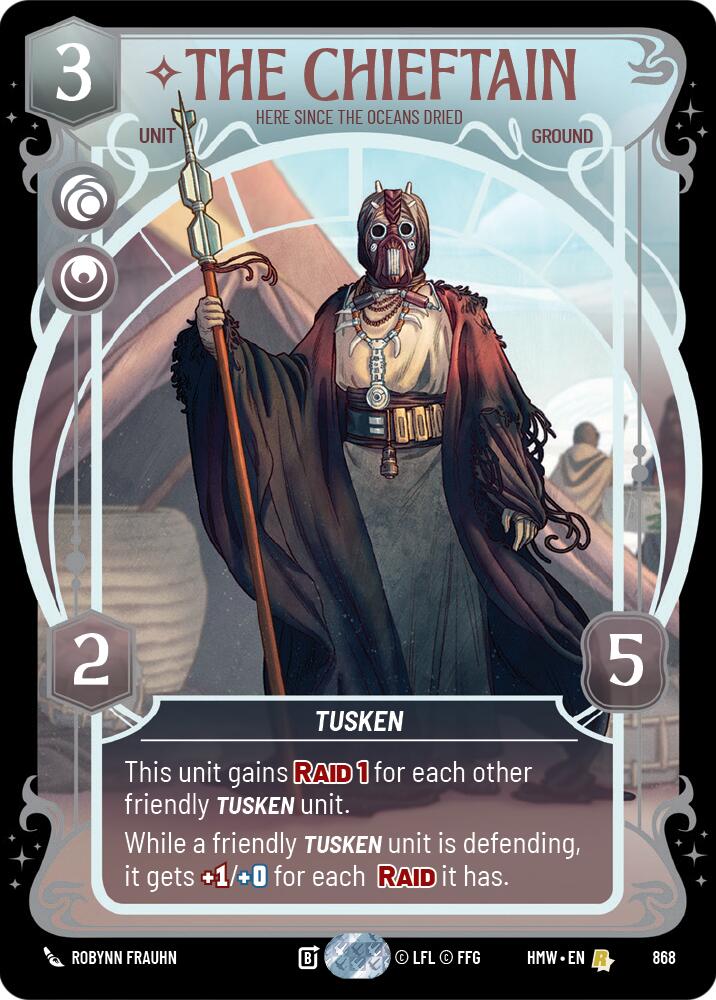 The Chieftain - Here Since the Oceans Dried (868) (Prestige Foil) (868) [Homeworlds] | Jomio and Rueliete's Cards and Comics