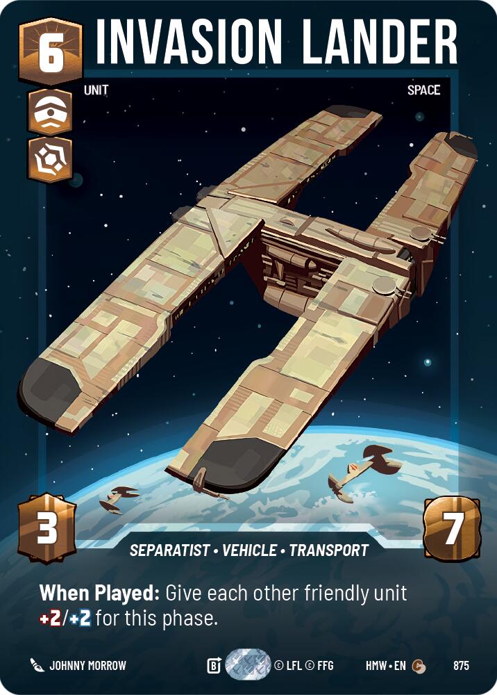 Invasion Lander (875) (Prestige Foil) (875) [Homeworlds] | Jomio and Rueliete's Cards and Comics