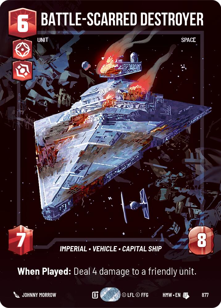 Battle-Scarred Destroyer (877) (Prestige Foil) (877) [Homeworlds] | Jomio and Rueliete's Cards and Comics