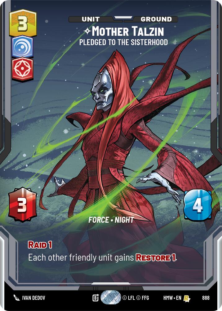 Mother Talzin - Pledged to the Sisterhood (888) (Prestige Foil) (888) [Homeworlds] | Jomio and Rueliete's Cards and Comics