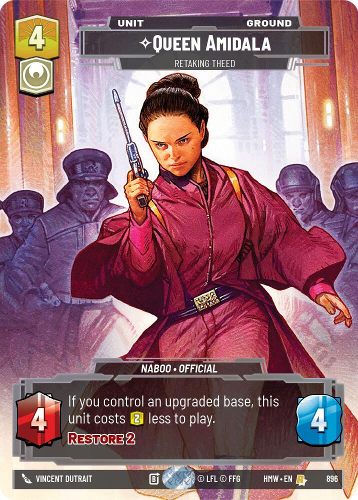 Queen Amidala - Retaking Theed (896) (Prestige Foil) (896) [Homeworlds] | Jomio and Rueliete's Cards and Comics