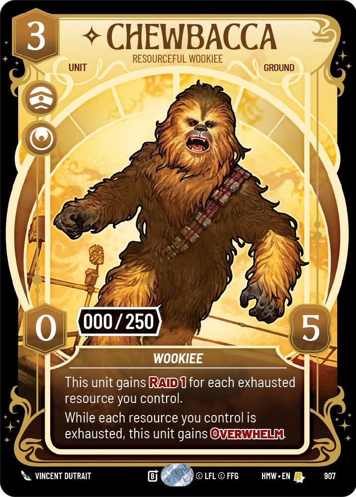 Chewbacca - Resourceful Wookiee (907) (Serialized) (907) [Homeworlds] | Jomio and Rueliete's Cards and Comics