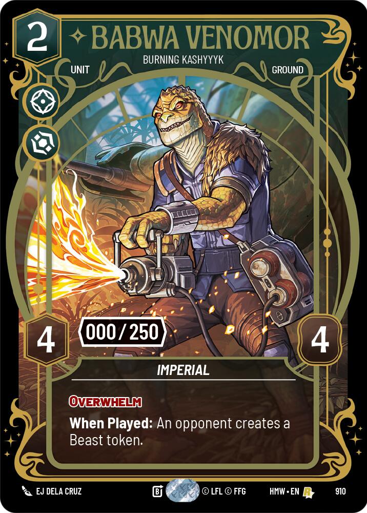 Babwa Venomor - Burning Kashyyyk (910) (Serialized) (910) [Homeworlds] | Jomio and Rueliete's Cards and Comics
