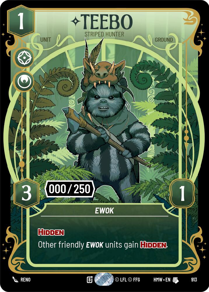 Teebo - Striped Hunter (913) (Serialized) (913) [Homeworlds] | Jomio and Rueliete's Cards and Comics