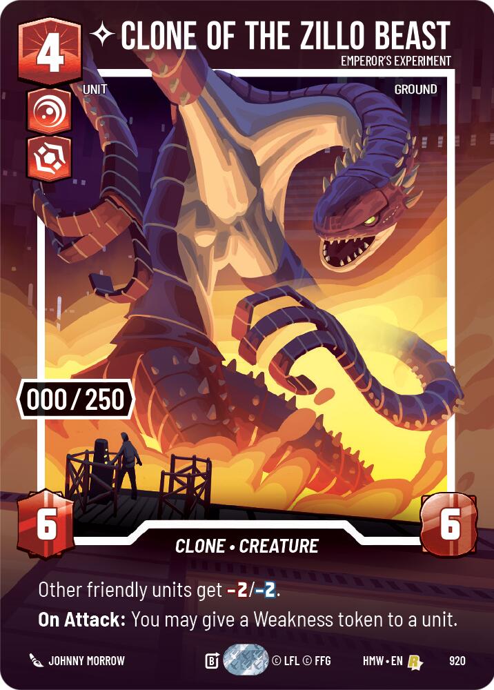 Clone of the Zillo Beast - Emperor's Experiment (920) (Serialized) (920) [Homeworlds] | Jomio and Rueliete's Cards and Comics