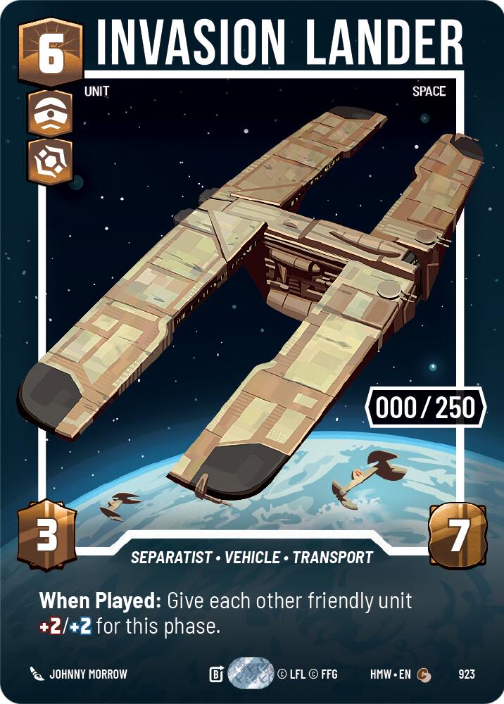 Invasion Lander (923) (Serialized) (923) [Homeworlds] | Jomio and Rueliete's Cards and Comics