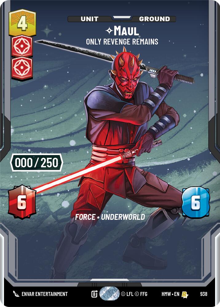 Maul - Only Revenge Remains (938) (Serialized) (938) [Homeworlds] | Jomio and Rueliete's Cards and Comics