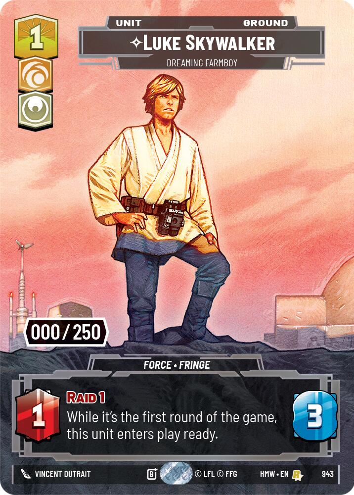 Luke Skywalker - Dreaming Farmboy (943) (Serialized) (943) [Homeworlds] | Jomio and Rueliete's Cards and Comics