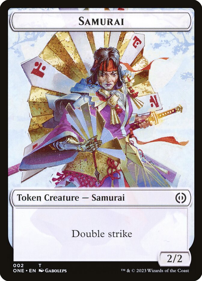 Phyrexian Goblin // Samurai Double-Sided Token [Phyrexia: All Will Be One Tokens] | Jomio and Rueliete's Cards and Comics