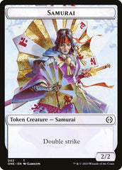 Phyrexian Goblin // Samurai Double-Sided Token [Phyrexia: All Will Be One Tokens] | Jomio and Rueliete's Cards and Comics