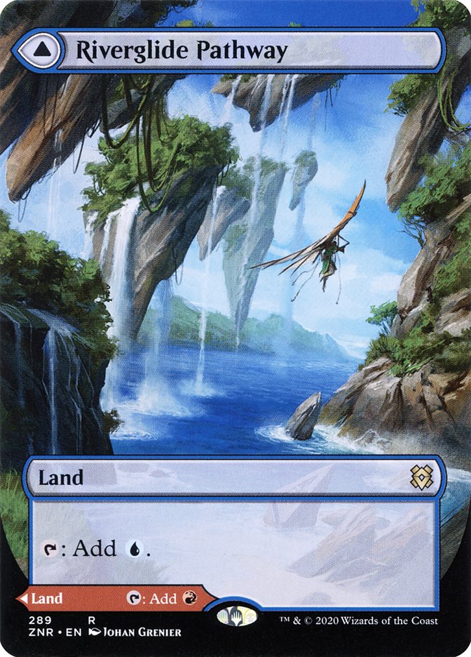 Riverglide Pathway // Lavaglide Pathway (Borderless Alternate Art) [Zendikar Rising] | Jomio and Rueliete's Cards and Comics